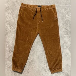 American Eagle Next Level Flex Corduroy Joggers Mens XXL Brown Cotton Blend